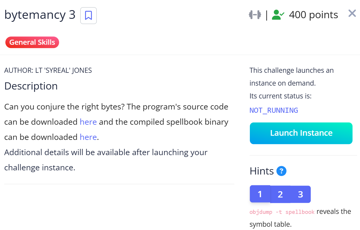 Bytemancy 3 challenge